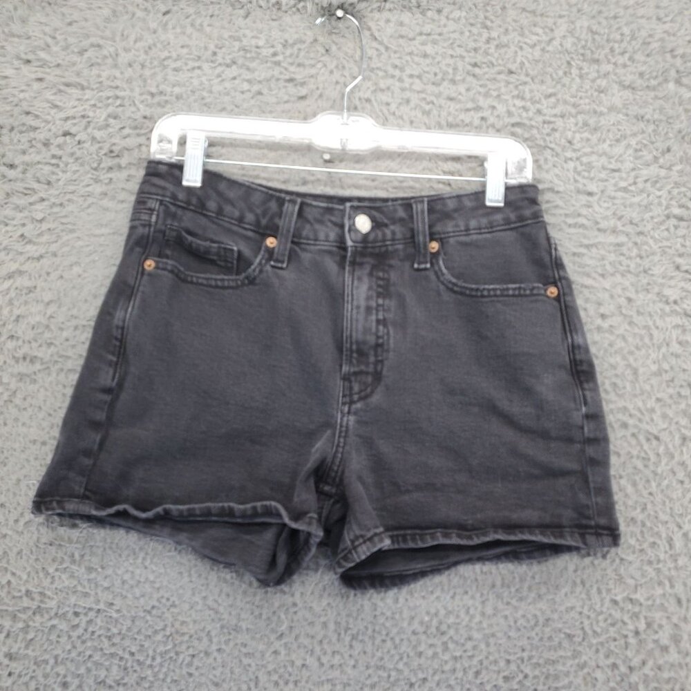 Old Navy Shorts Womens Size 6 Black High-Rise OG Straight Secret-Smooth Pockets